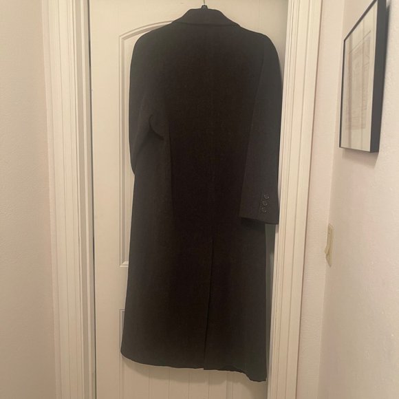 Preston & York Womens Double-Breasted Charcoal Wool Coat Size 14 - Picture 9 of 15